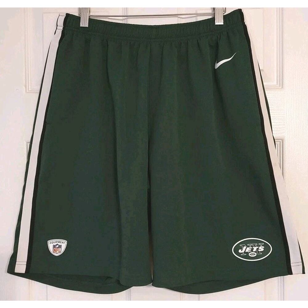 Men's Nike Training Equipment Mesh Athletic Green Shorts NFL New York Jets - L